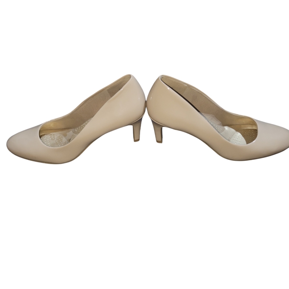 Dexflex Comfort Karma Women's Round Toe Nude Patent Pump High Heel Shoes sz 8.5 - Picture 7 of 10